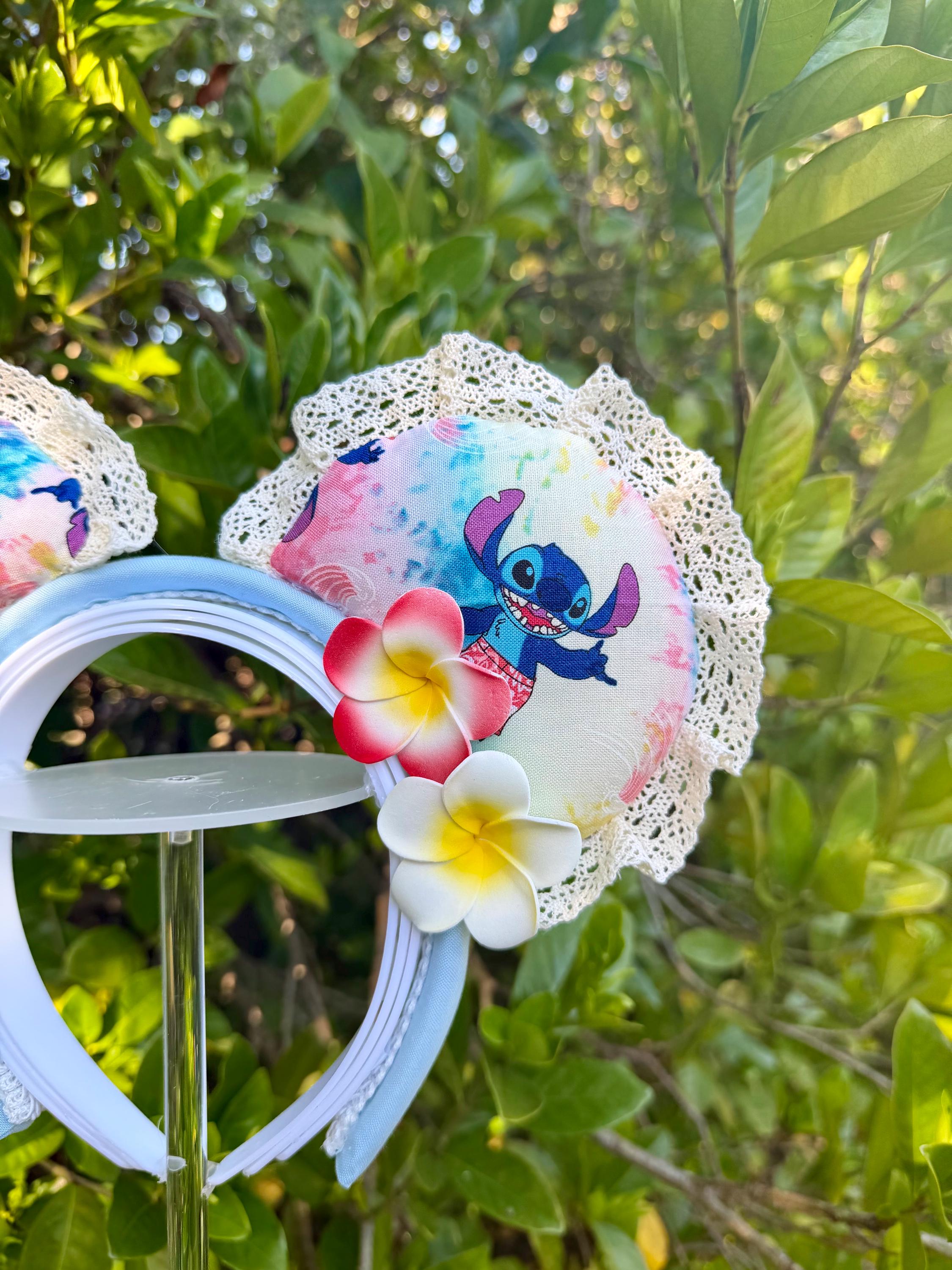 Disney Inspired Handmade STITCH Blue Sequins Ears - NWOT Stitch | Lilo & Stitch | Fluffy Mouse Ears - Etsy main image 3