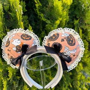 Winnie the Pooh Pumpkin Ears | Fall Pooh Bear Headband | Spooky Season Park Ears | Light Up Disney Ears