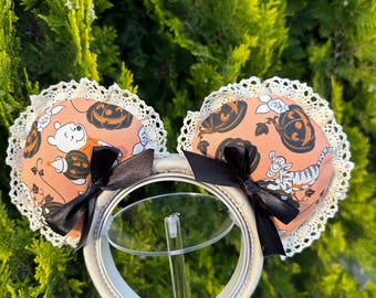 Winnie the Pooh Pumpkin Ears | Fall Pooh Bear Headband | Spooky Season Park Ears | Light Up Disney Ears