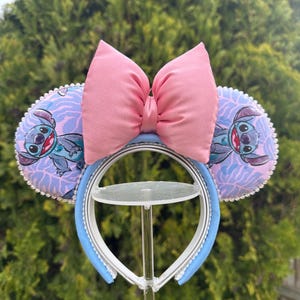 Stitch Disney Ears - Handmade Lilo & Stitch Ears for Disney Park | Cute Stitch Ears for Disney Lovers | Light up Disney Ears