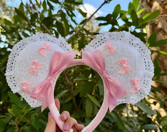 Marie aristocats Inspired Disney Ears  | Custom Handmade Mouse Ears with Optional Lights