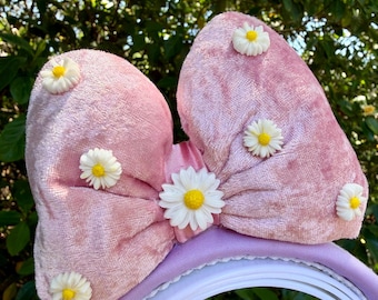Daisy Duck Inspired Headband Bow | Pink Bow Headband | Disney Inspired Hair Accessory | Theme Park Headband for Adults & Kids