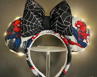 Orejas de Spiderman Disney / Orejas de Spiderman Disney iluminadas / Avengers Campus