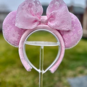 Pink Floral Disney Ears