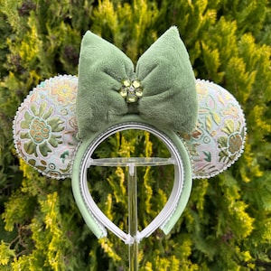 Tiana inspirierte Disney Ohren | Grüne Disney Ohren | Leuchten Sie Disney Ohren