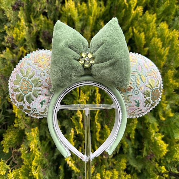 Tiana inspirierte Disney Ohren | Grüne Disney Ohren | Leuchten Sie Disney Ohren