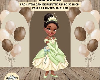 Tiana Cut Out, Princess Big Decor, Printable Stand Up Prop (Digital Download)
