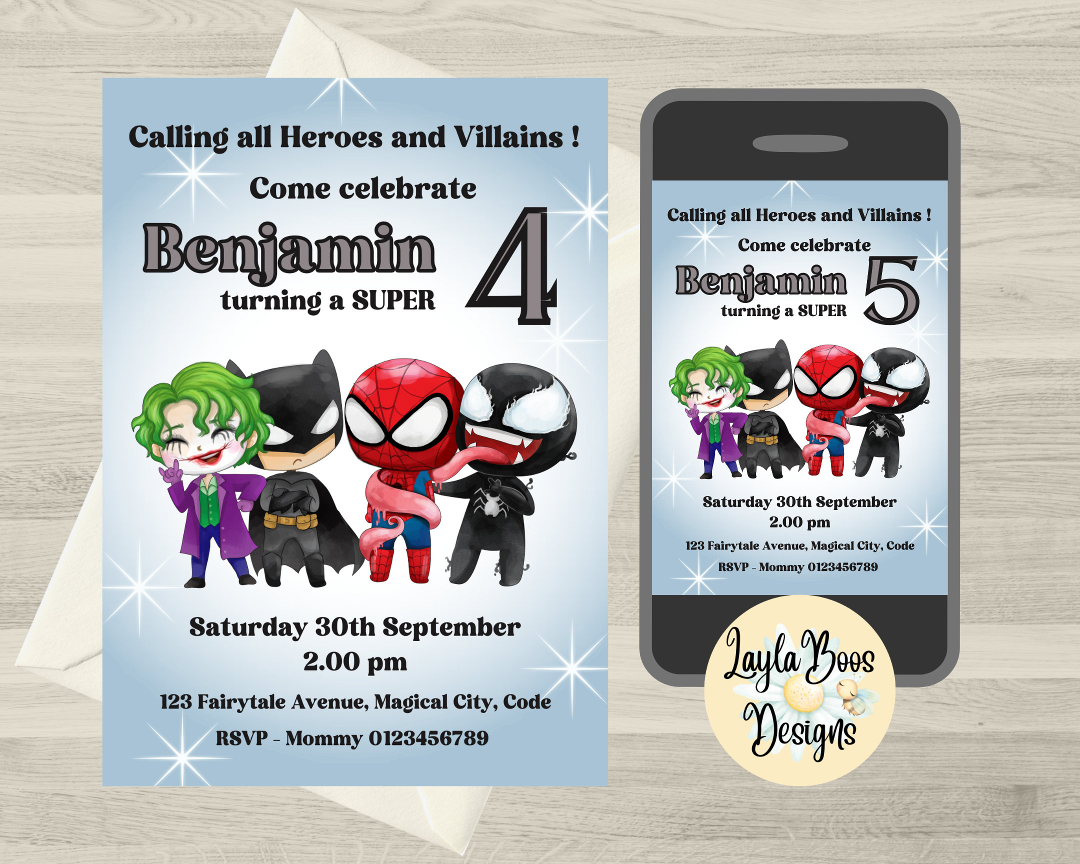 Invitación de cumpleaños de héroes y villanos: Fiesta de superhéroes  editable (descarga digital) - Etsy México, image size:2160x1728