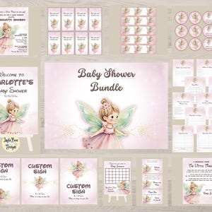 Fairy Baby Shower Bundle: Tinkerbelle Invitation (Digital Download)