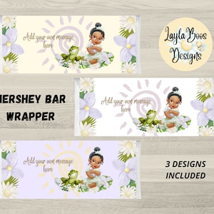 Tiana Birthday Party Decor, Tiana Hershey Bar Wrapper, Tiana Birthday, Princess Hershey Bar Wrapper, Tiana Party Decor