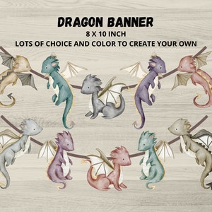 Mythisches Drachen-Party-Girlanden, Drachenbanner, Drachen-Girlande, Drachen-Party-Dekor, Drachen-Geburtstags-Dekor, Drachen-Baby-Dusche-Dekor