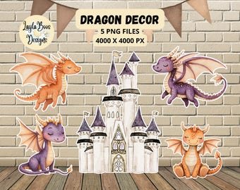Dragon Party Decor Cutout Bundle (Digital Download)