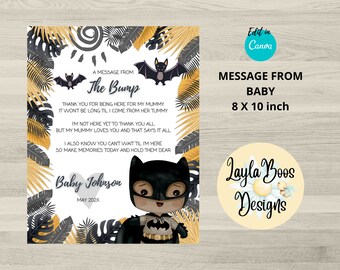 African American Bat Boy Baby Shower Bundle, Black Hero Baby