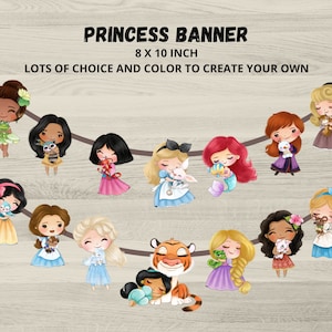Princess Party Banner: Editable Birthday Decoration (Digital Download)