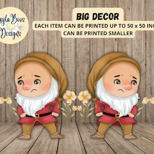 Snow White Fairytale Cutout Decor: Grumpy Dwarf (Digital File)