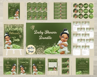 Princess Tiana Baby Shower Bundle: Editable Templates (Digital Download)
