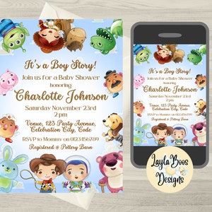 It's a Boy Story Baby Shower Invitation, Toy Story Baby Shower Invite, Cowboy Baby Shower Invitation