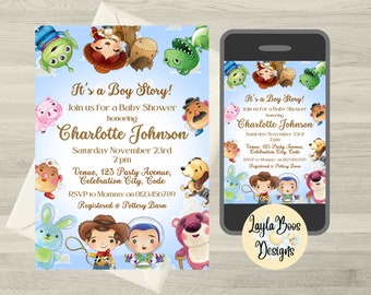 Toy Story Baby Shower Invitation: It&#39;s a Boy Story (Digital Template)
