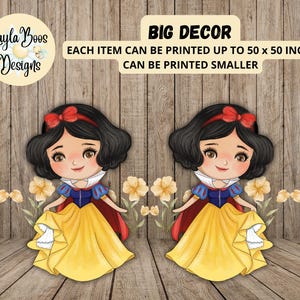 Fairytale Big Decor Cutout, Snow White Cutout, Instant Digital Files, Snow White Decor, Fairytale Decor, Snow White Big Decor, Princess PNG