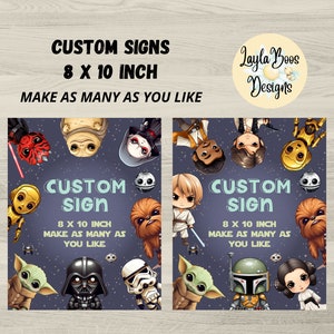 Star Wars Party Signs: Custom Decorations (Digital Templates)