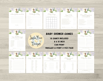 Tiana Baby Shower Games, Baby Tiana Shower Games, Princess and Frog Baby Shower Decor, Tiana Printable