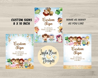 Toy Story Party Signs: Editable Custom Decor (Digital Download
