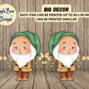 Fairytale Big Decor Cutout, Snow White Cutout, Seven Dwarves, Snow White Decor, Fairytale Decor, Dwarf Cutout, Sleepy Cutout