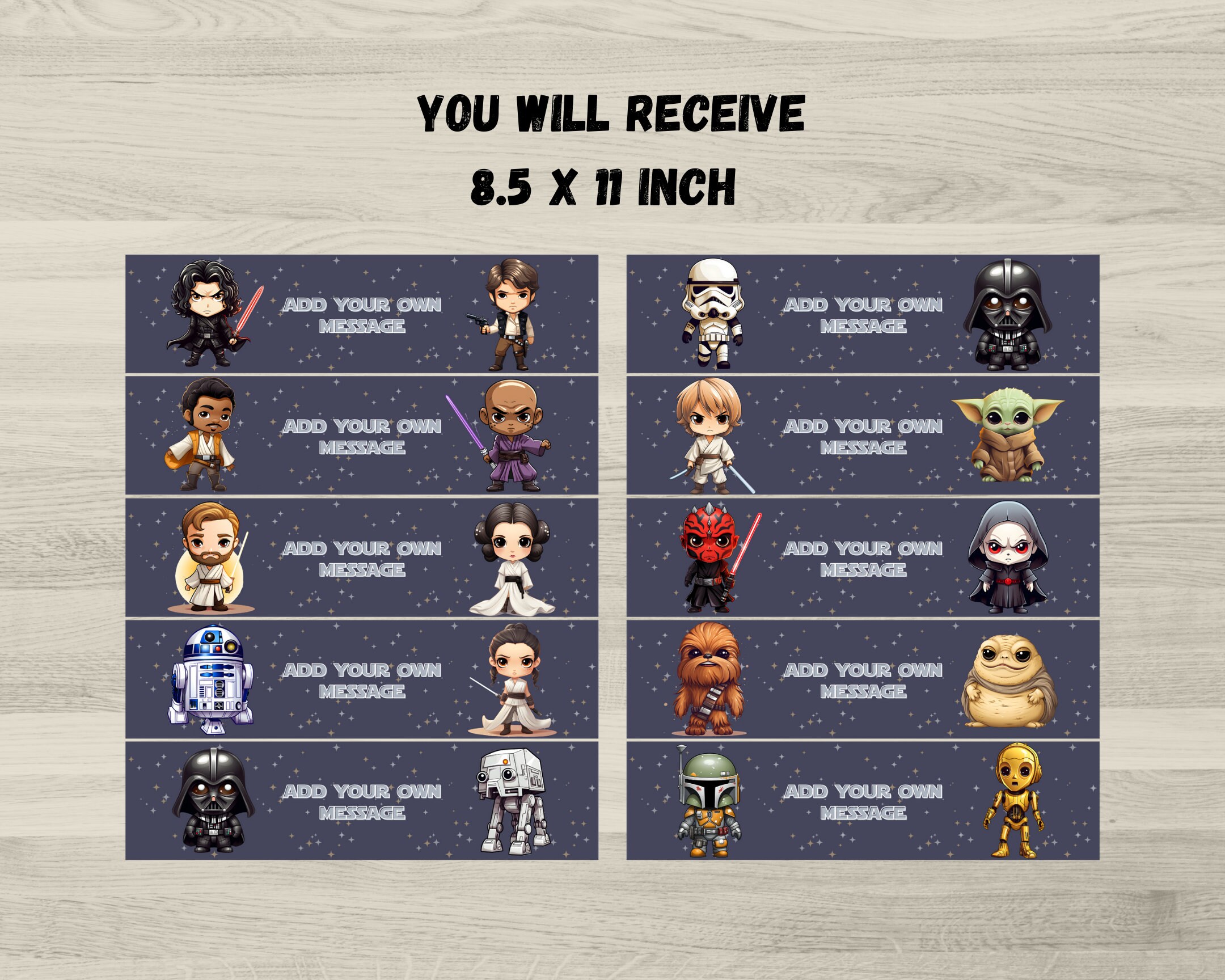 Editable Star Wars Tent Labels, Star Wars Bottle Labels, Star Wars ...