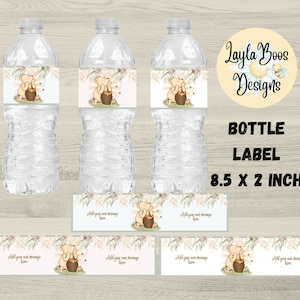 Classic Winnie Water Bottle labels, Winnie Bottle Labels, Winnie the Pooh Party Decor, Winnie Party Decor
