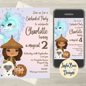 Raya and The Last Dragon Birthday Invitation: Mobile Text Invite (Digital Template)