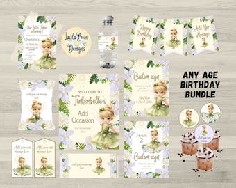 Girls Tinkerbelle Birthday Bundle, Tinkerbelle Birthday Party Decor, Tinkerbelle Birthday Printable Decor, Fairy Party Decoration