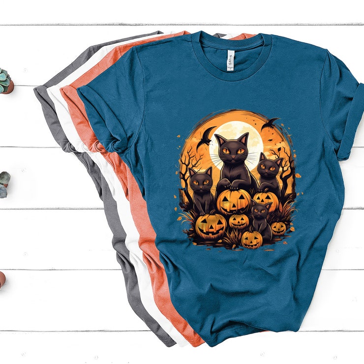 Ghosts Shirt, Pumpkin Shirt, Spooky Season Shirt, Halloween Shirt, Ghost Shirt, Spooky Season Tshirt, Black Cats, Ghost Tee, Spooky Ghost