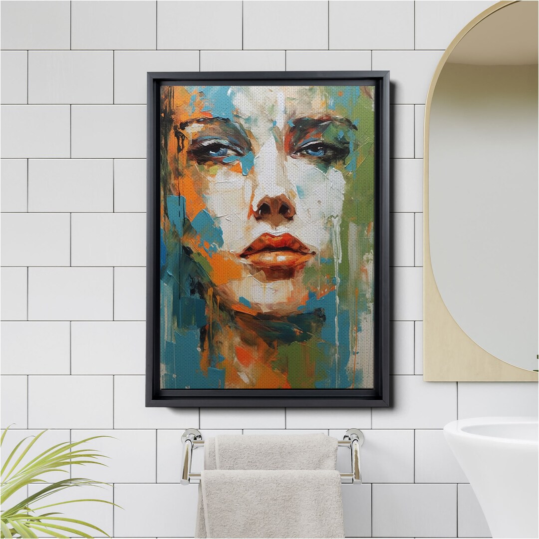 Abstract Woman Painting on Canvas Colorful Figurative Art Etsy