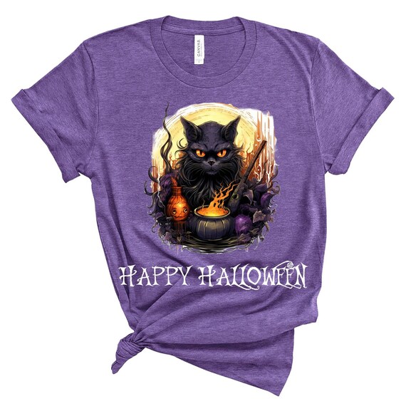 Black Cat Shirt, Pumpkin Shirt, Fall Pumpkin Shirt, Halloween Ghost, Halloween Pumpkin Shirt, Cat Sh, Tshirt Halloween