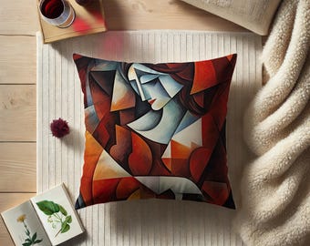 Vivid Moderne Kunst Dekokissen Inspiriert Pablo Picasso, Kubistische Ausdrücke, Zeitloses Geschenk, Kissenbezug, Kissen mit Füllung #0368 AMSPLW