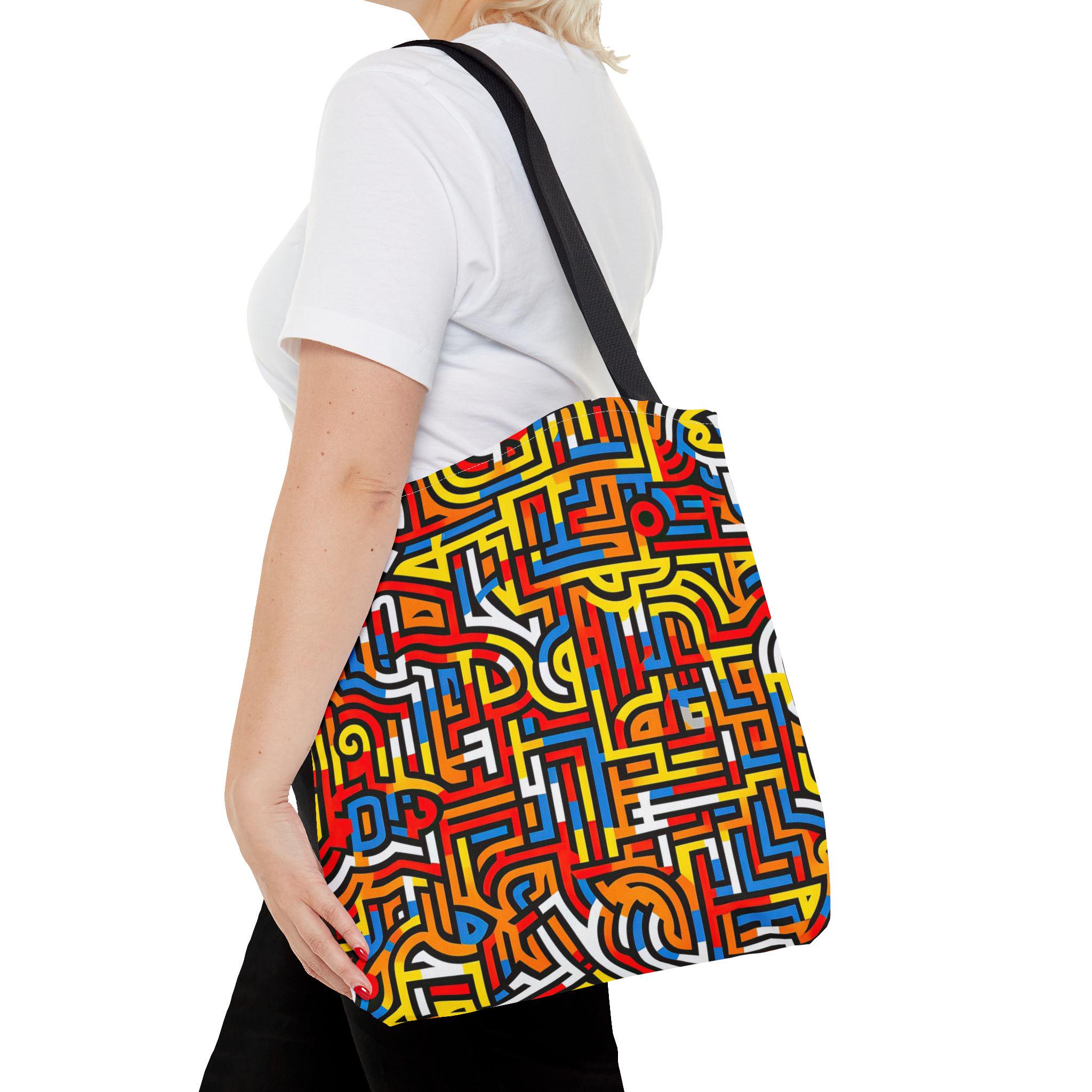 Tote Bag Inspired by Keith Haring, Pop Art, Street Art, Picnic Gym