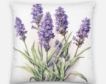 Lavender #1 | Blossom design pillow for couch accent with countrycore elegance | Lavandula cushion | 2 Size, PADDING INCLUDED