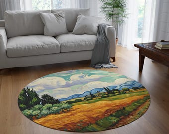 Prydnadsmatta inspirerad av Vincent van Gogh, postimpressionistisk matta, avantgardistisk sovrumsmatta, expressionistisk däcksmatta #0391 AMSRUG