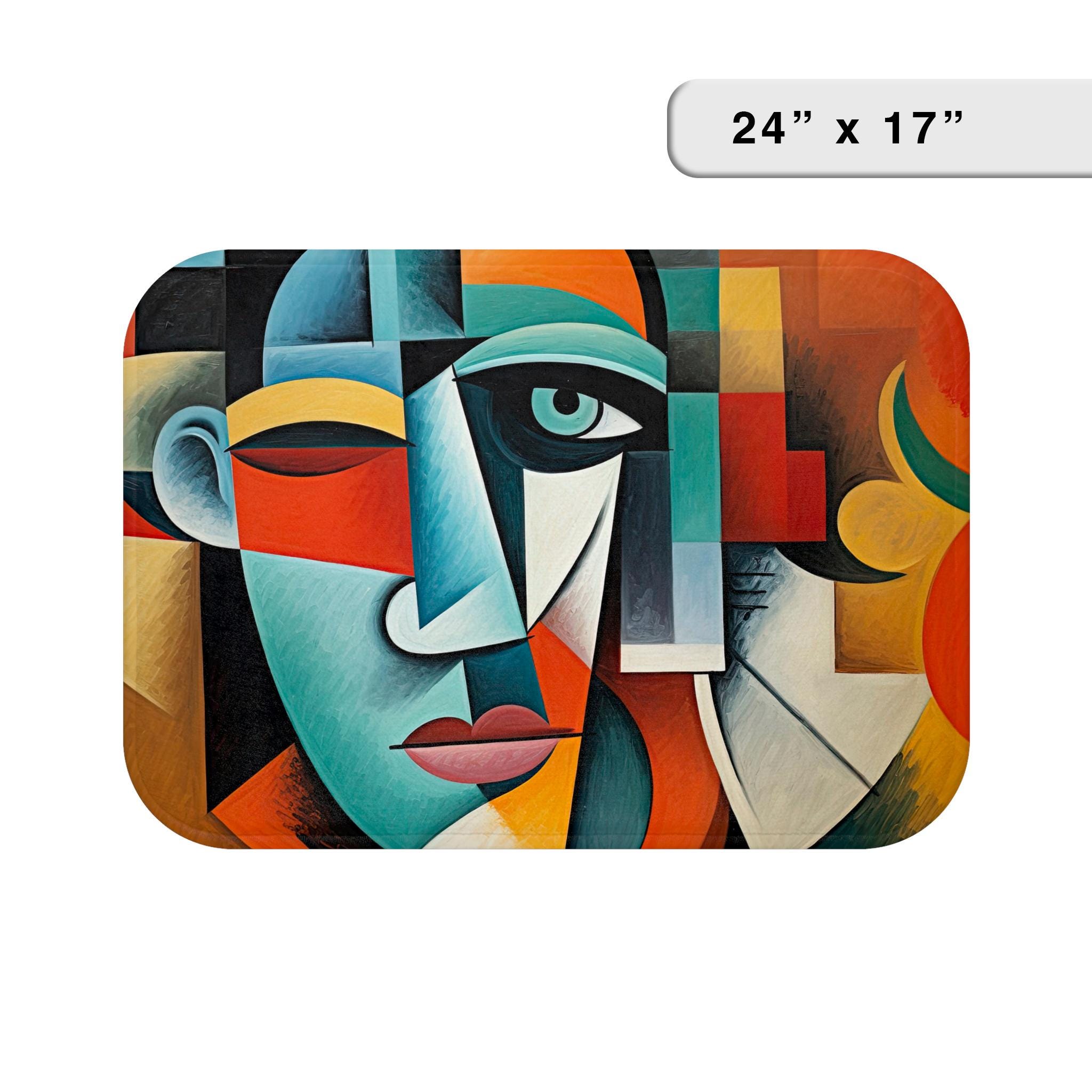 Cubism Bathing Pablo Picasso Inspired Bath Mat, Cubism Design, Surrealism Style, Non ...