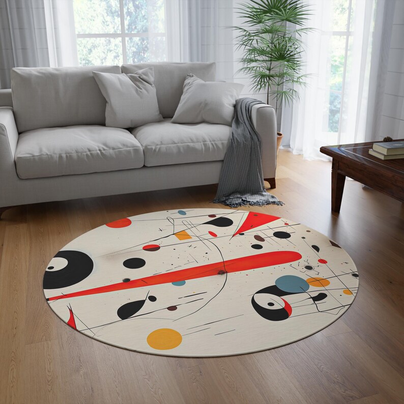 Miro Design Rug Throw Rug Inspired by Joan Miro, Avant Garde Carpet, Abstract Outdoor ...