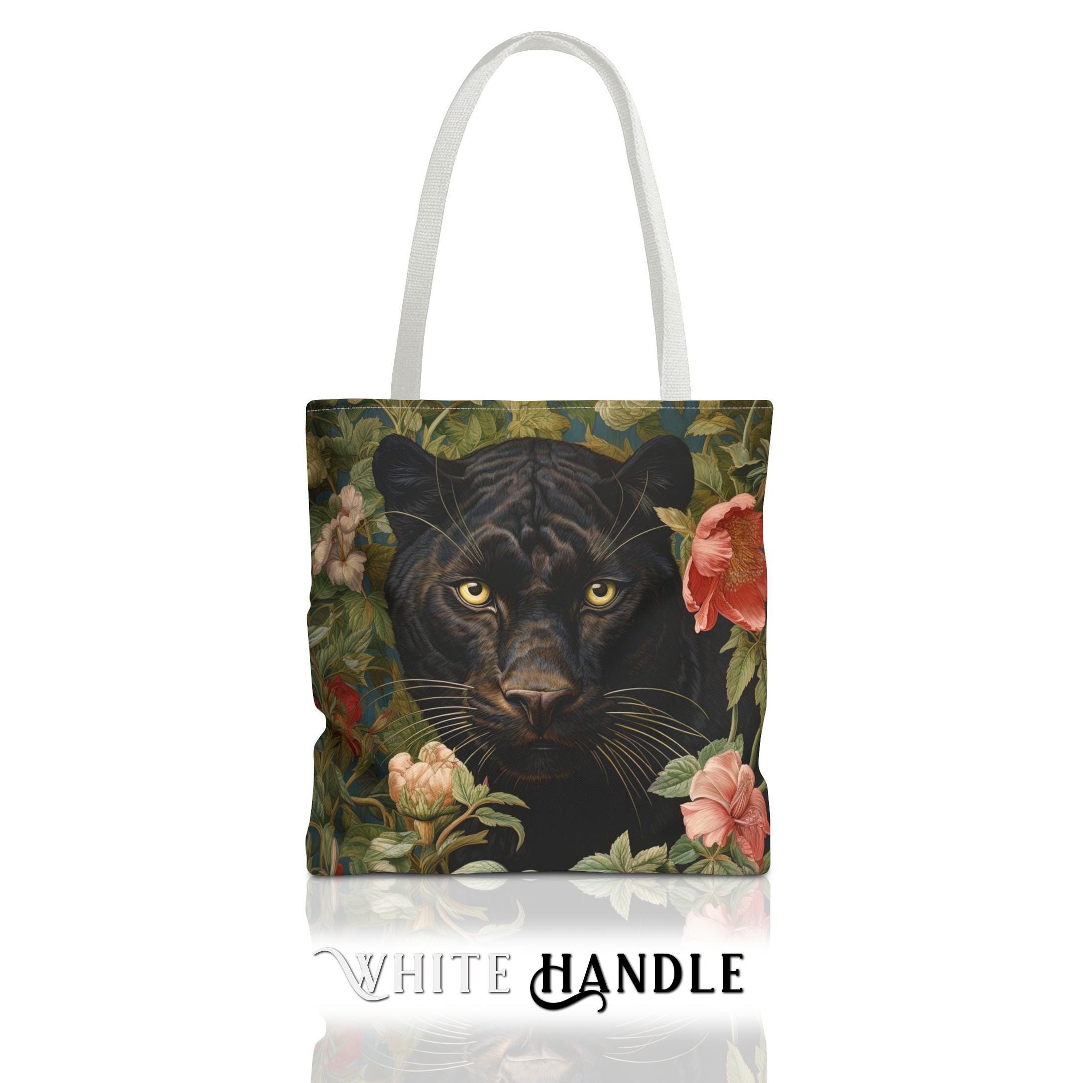 バッグ BLottega Veneta SS2000 Panther Nylon Bag Black Panther Tote Bag - William Morris Inspired Shoulder Tote