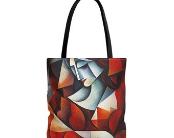 Tote Bag Inspired by Pablo Picasso, Symbolism, Cubist Style School Purse, Gym, City Tour Handbag, Work or Travel Tote Bag #0368 AMSBAG1TOT