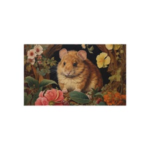 Hamster Rug Hamster Rug - William Morris Inspired Dwarf Hamster Floorcloth ...