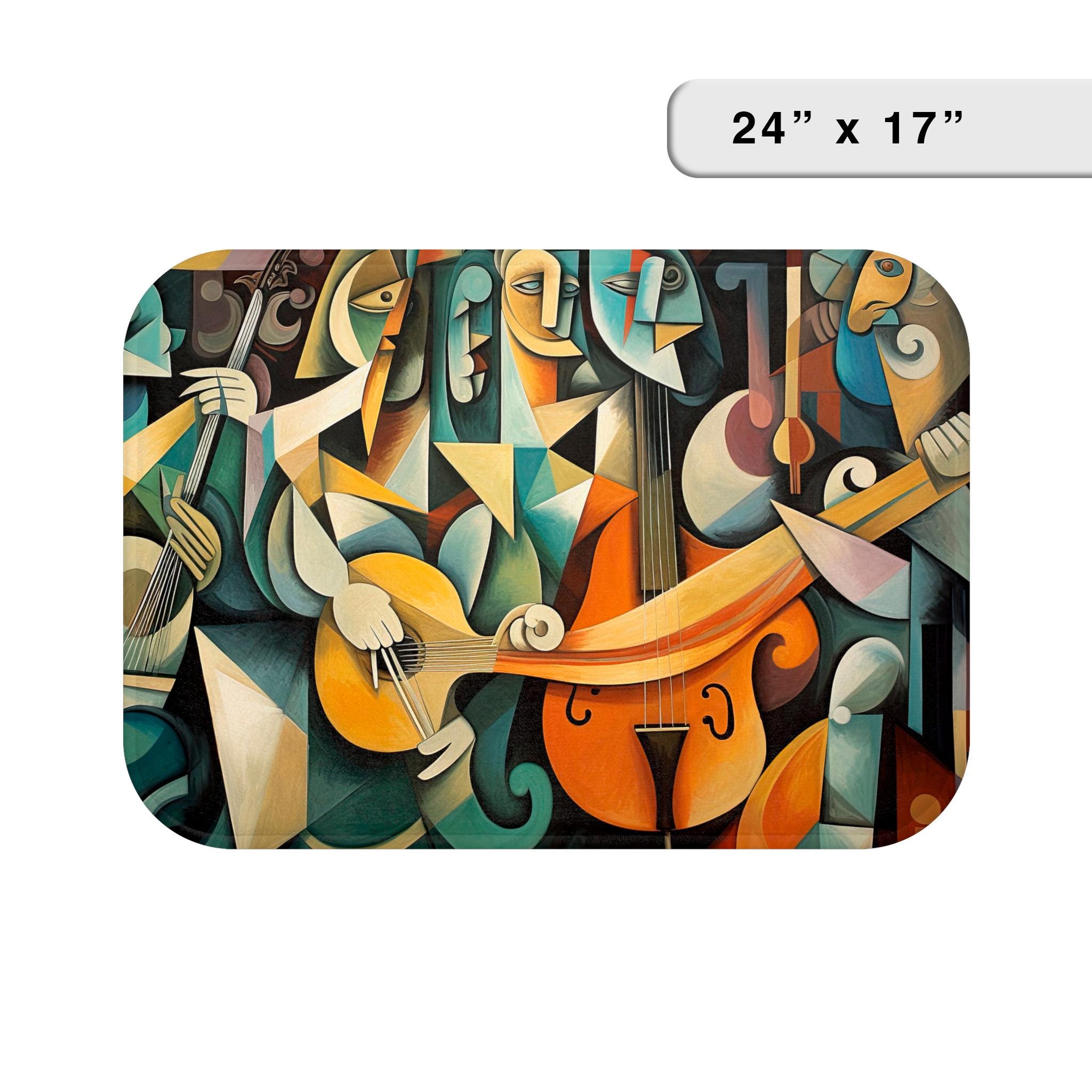 Cubism Bathing Pablo Picasso Bath Mat Inspired, Cubism Style, Non-slip, Super ...