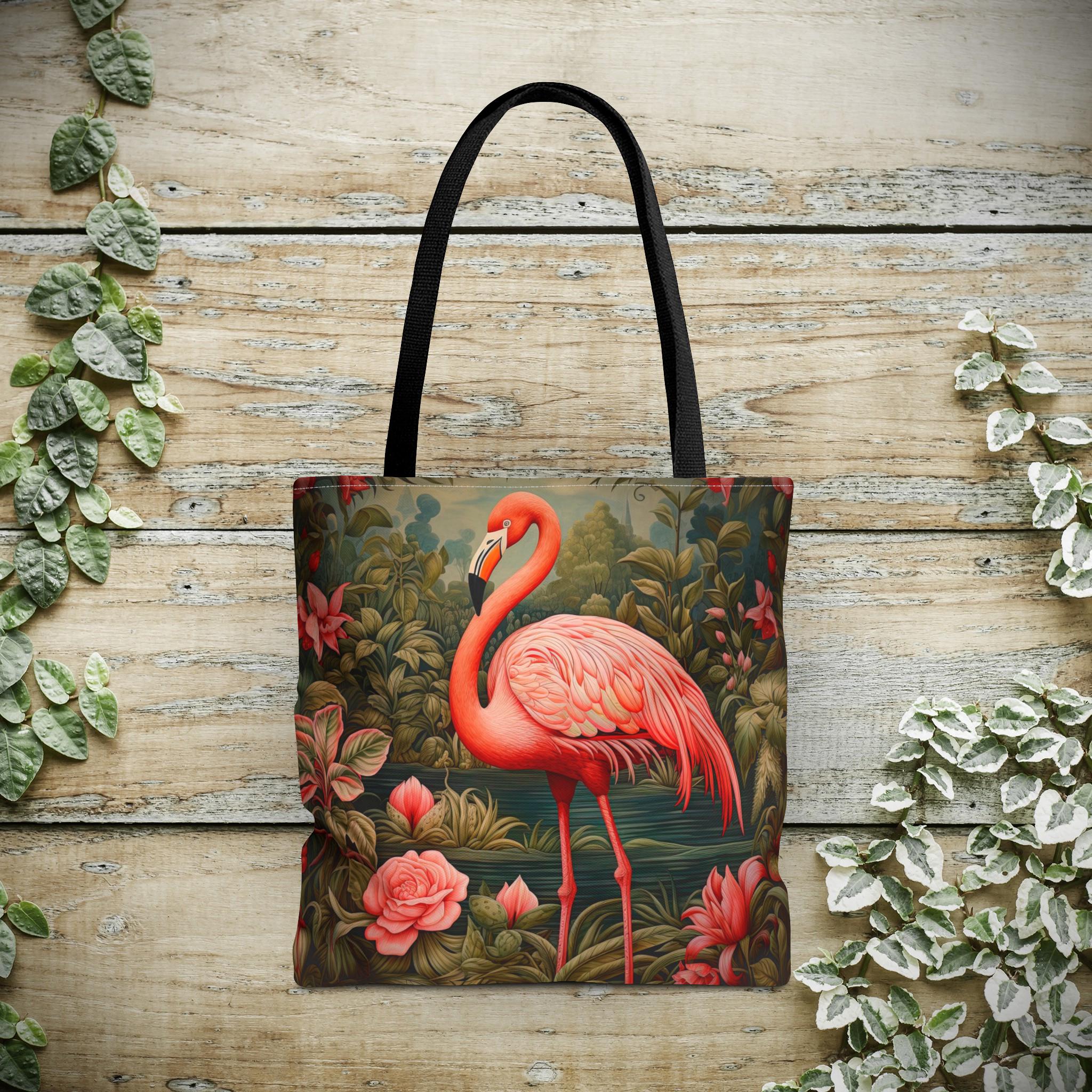 Sac fourre-tout flamant rose fourre-tout inspiré de William Morris, sac à  main flamant rose, oiseau d'eau tropical, cadeau Flowercore #0143