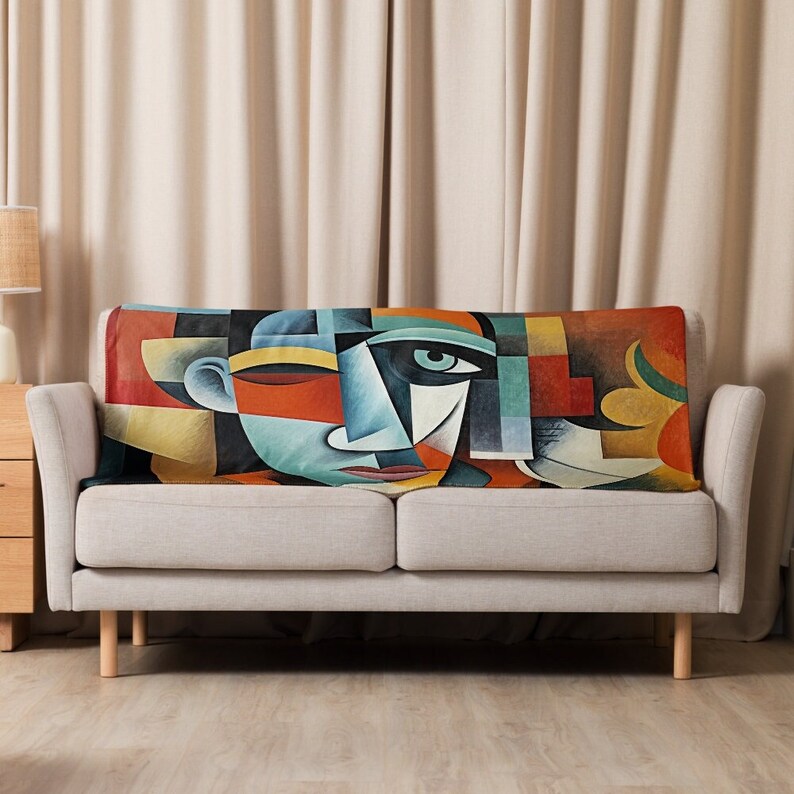Pablo Picasso's Inspired Velvety Blanket Quilt 1/8 Etsy