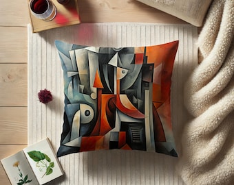 Charming Surrealism Pillow Inspired Pablo Picasso, Symbolic Post Impressionism, Gift for Her, Pillow Slip, Pillow with Padding #0367 AMSPLW