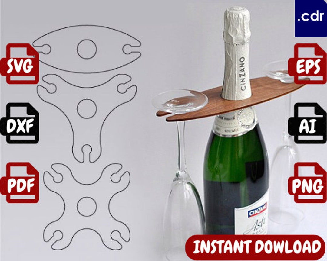 Glass Holder Laser Cut Files Glass Holder Design Laser Cut Etsy