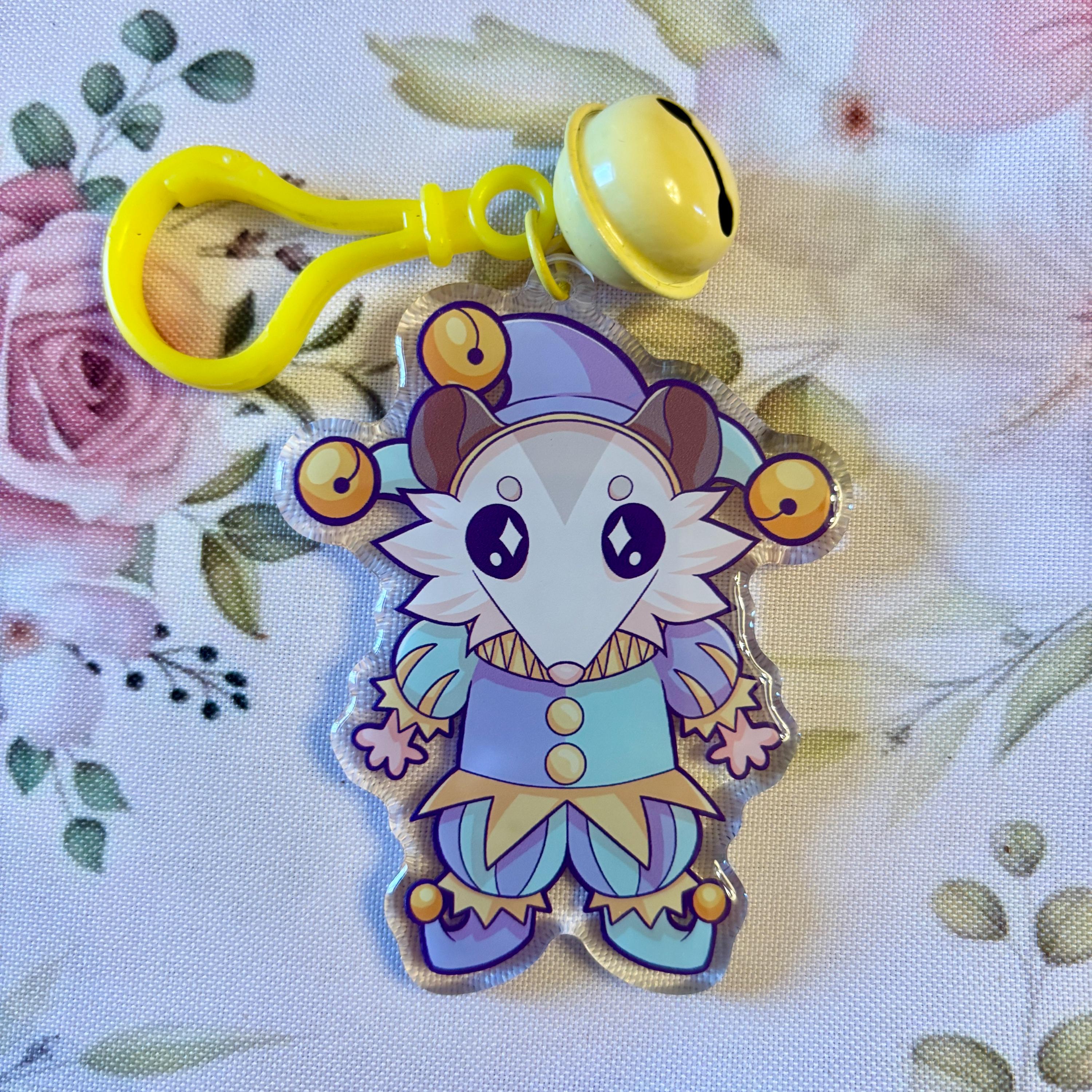 Jester Key Chain Jester Opossum Keychain - Etsy