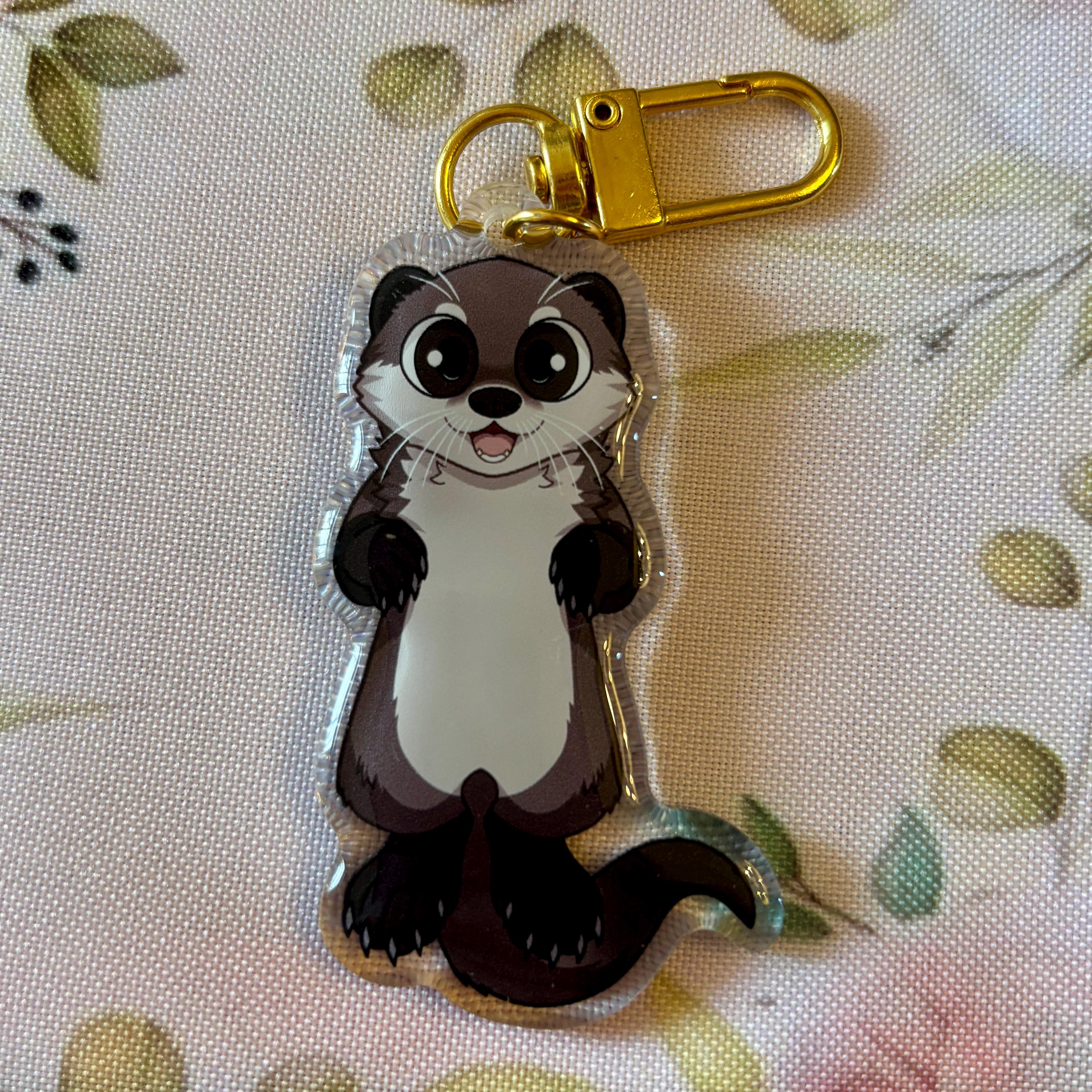 River Key Chain River Otter Mini Keychain - Etsy